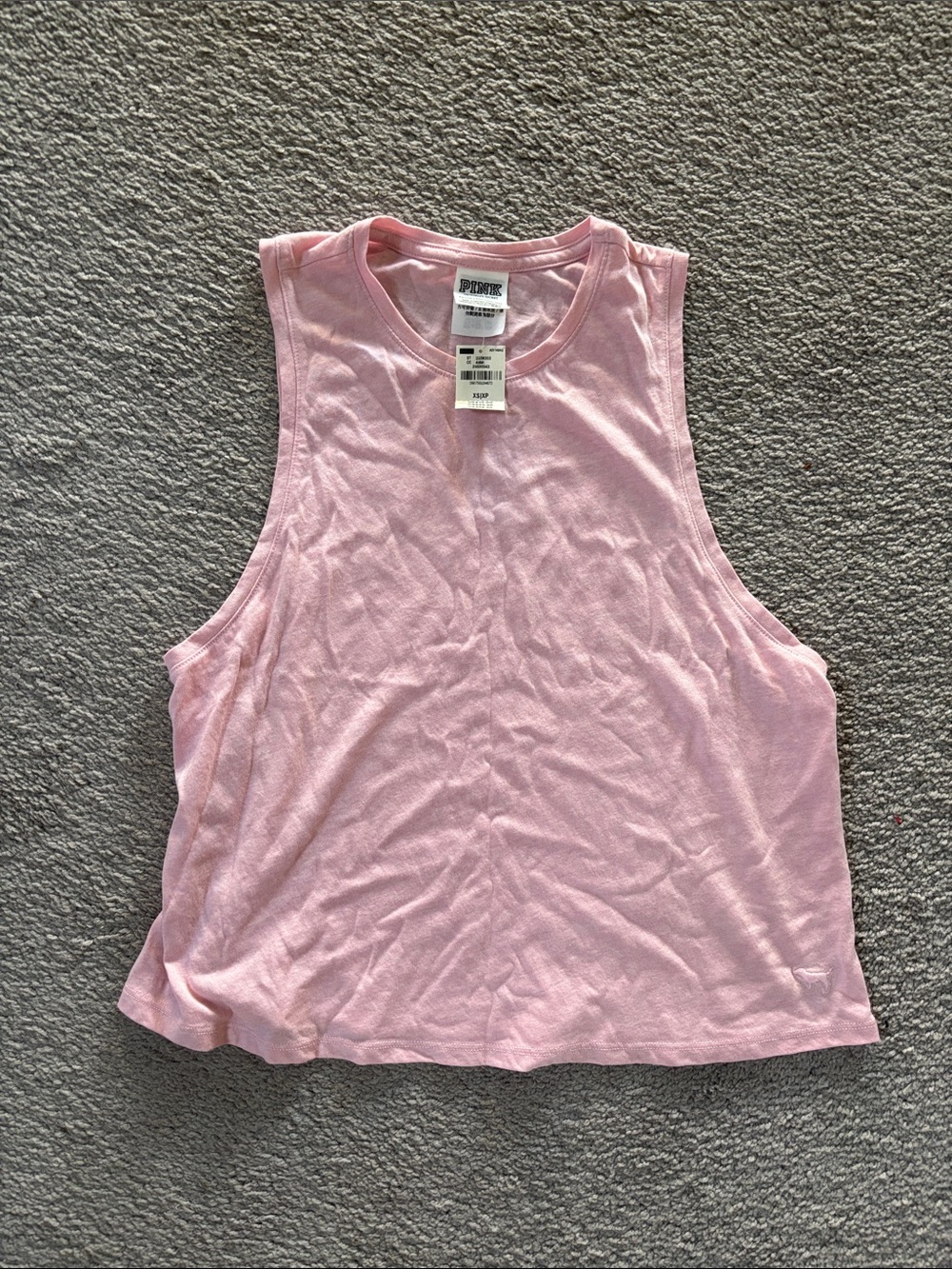 NWT！PINK Victoria's Secret Pale Pink Sleeveless Muscle Tank